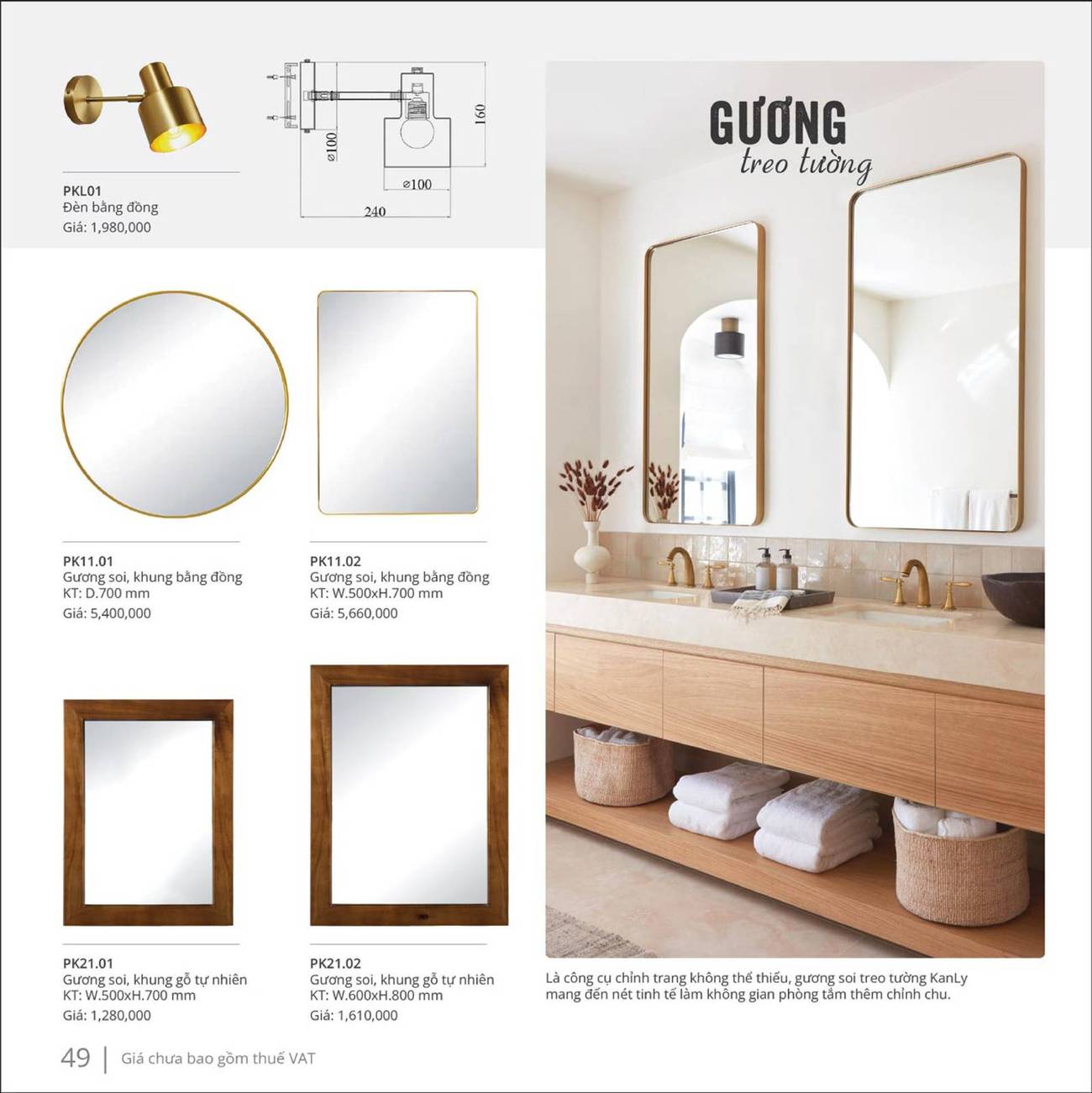 Thiết bị vệ sinh KANLY Catalogue và Bảng giá mới nhất 2024 /Page 49